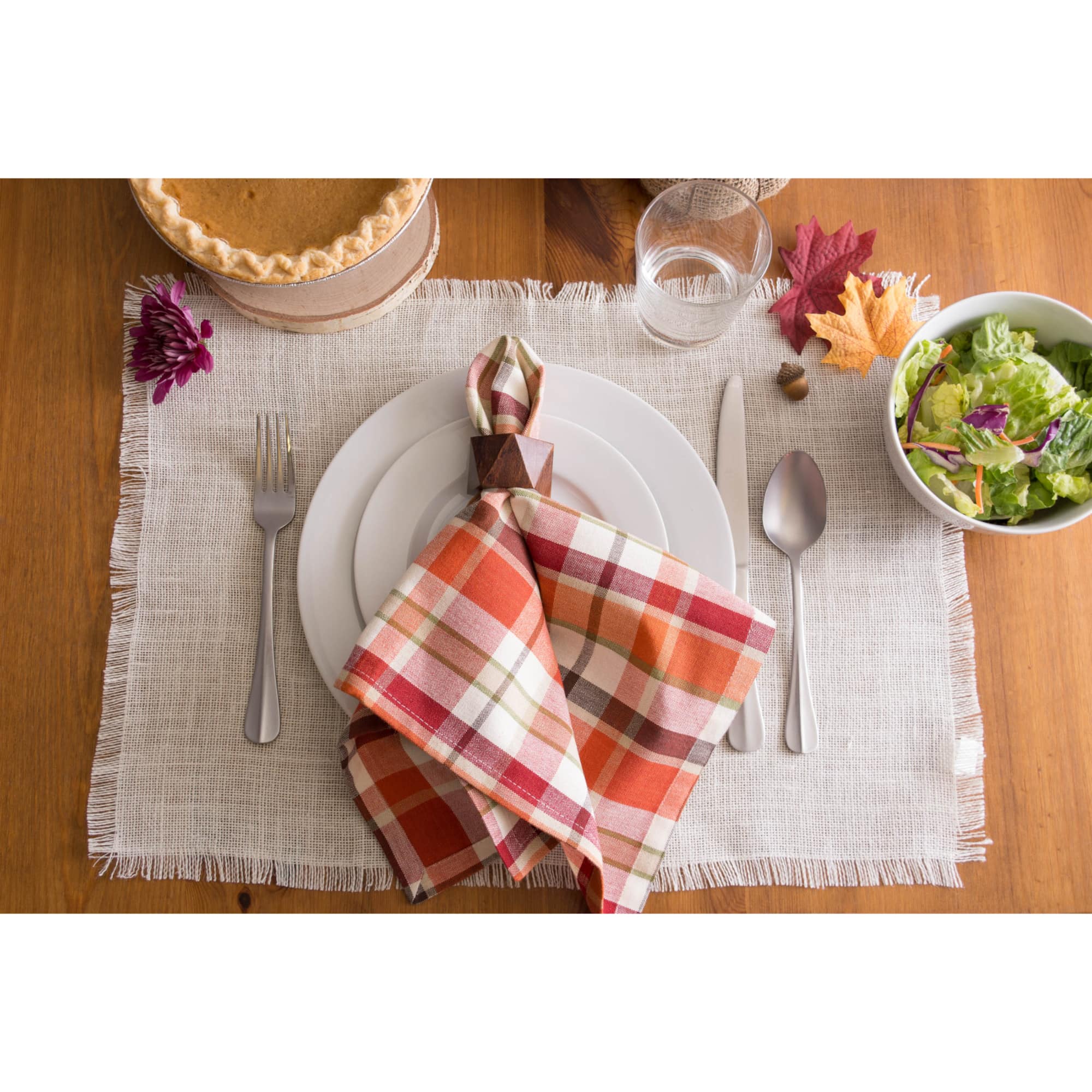 DII® Pumpkin Spice Plaid Dinner Napkins, 6ct.